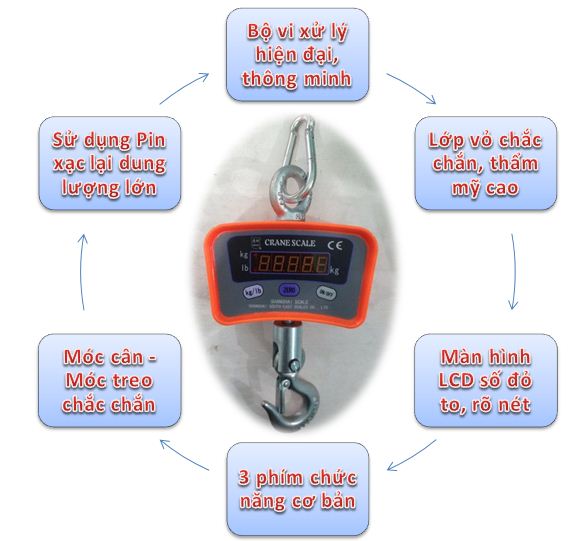 cân treo OCS500-chức năng