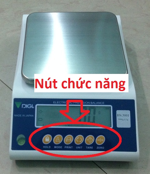 Cân DS3001-nút chức năng